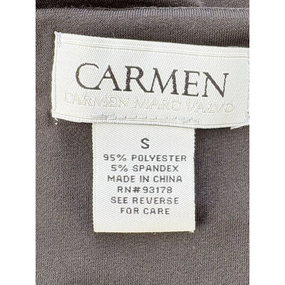 Carmen by Carmen Marc Valvo Black Rivet Detail Tank S - Picture 5 of 5